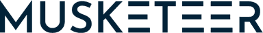 black musketeer text logo